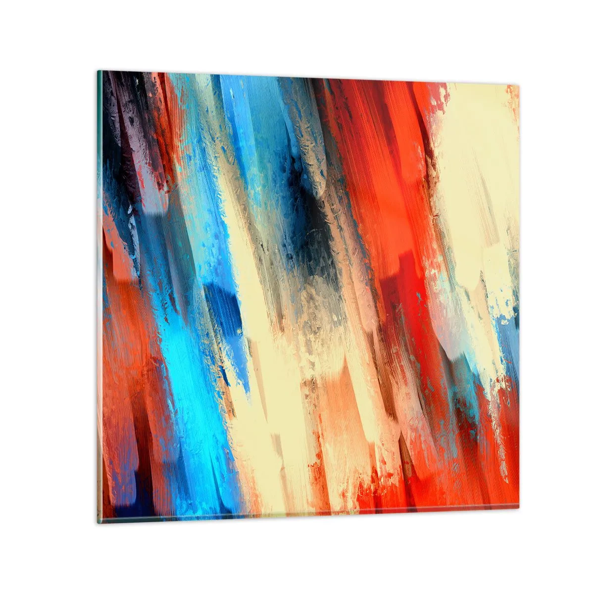 Glasbild - Bild auf glas - Eine Kaskade von Farben - 60x60 cm