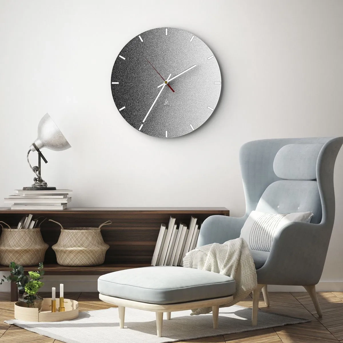 Wanduhr - Glasuhr - Dem Licht entgegen - 30x30 cm