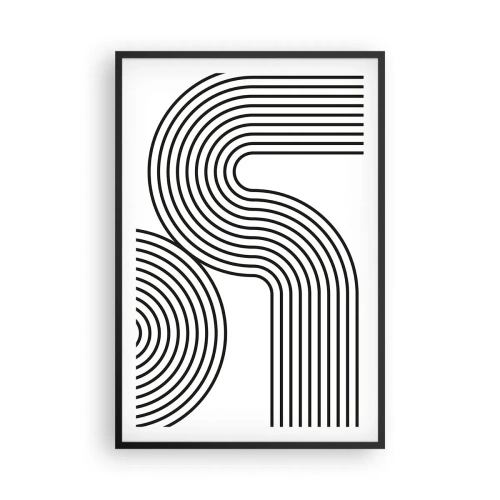 Poster in einem schwarzem Rahmen - An der Kurve - 61x91 cm