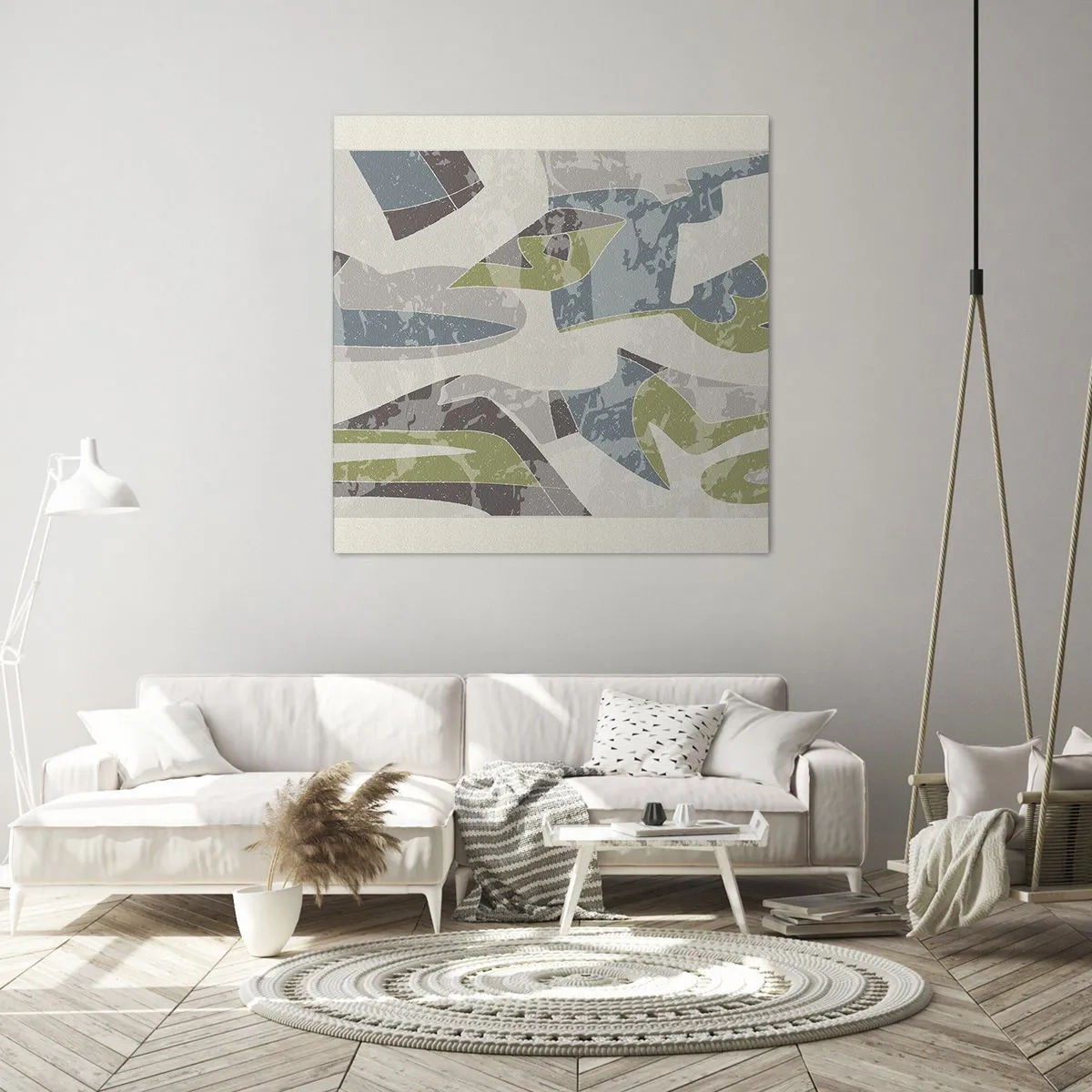 Bild auf Leinwand - Leinwandbild - Komposition hinter dem Glas - 40x40 cm