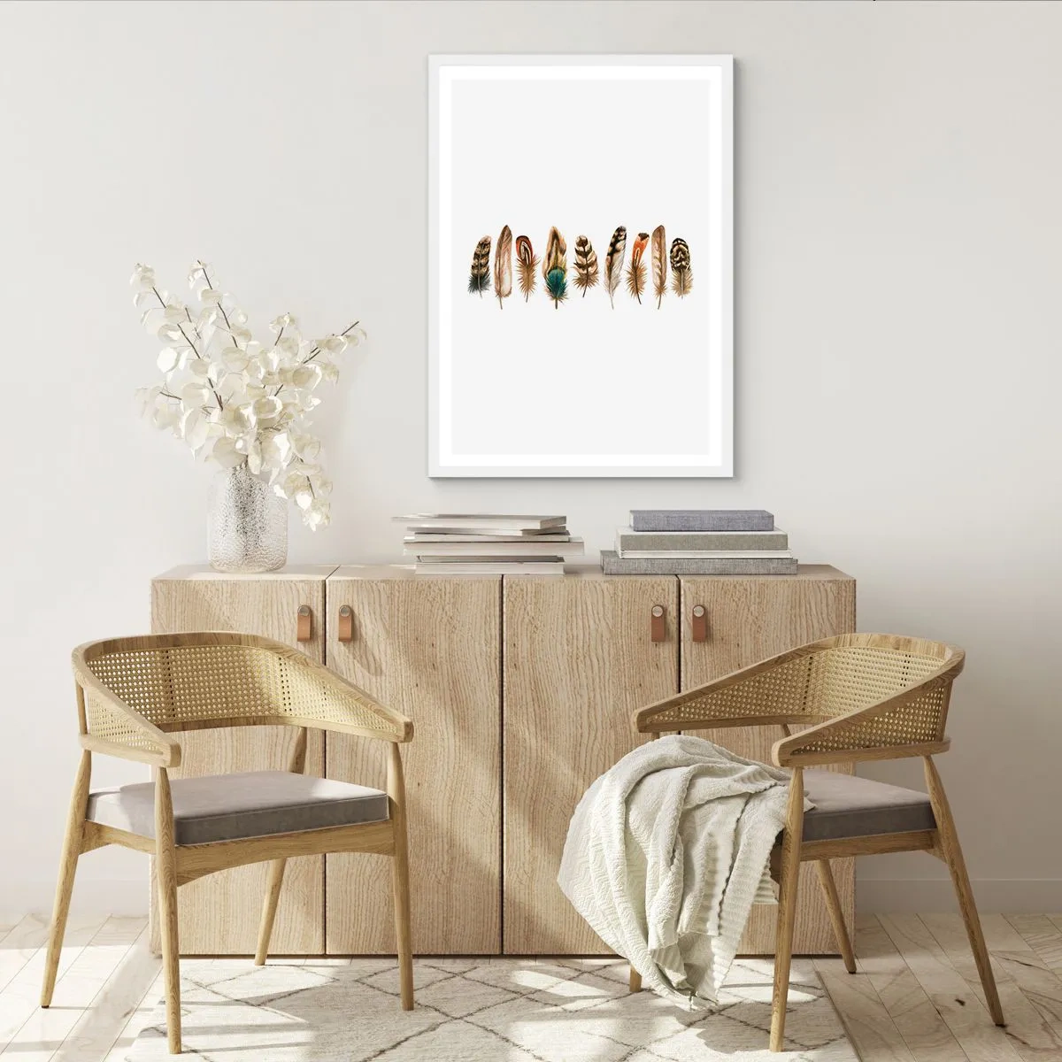 Poster in einem weißen Rahmen - Eine federleichte Variante - 70x100 cm