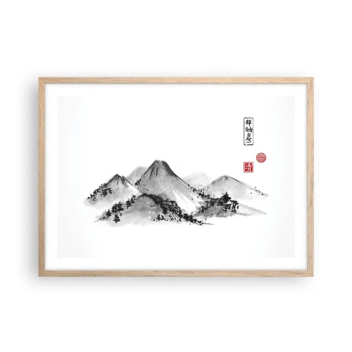 Poster in einem Rahmen aus heller Eiche - Unendliche Fernen - 70x50 cm