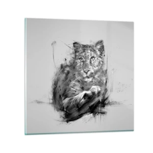 Glasbild - Bild auf glas - Ja, ich höre aufmerksam zu - 40x40 cm