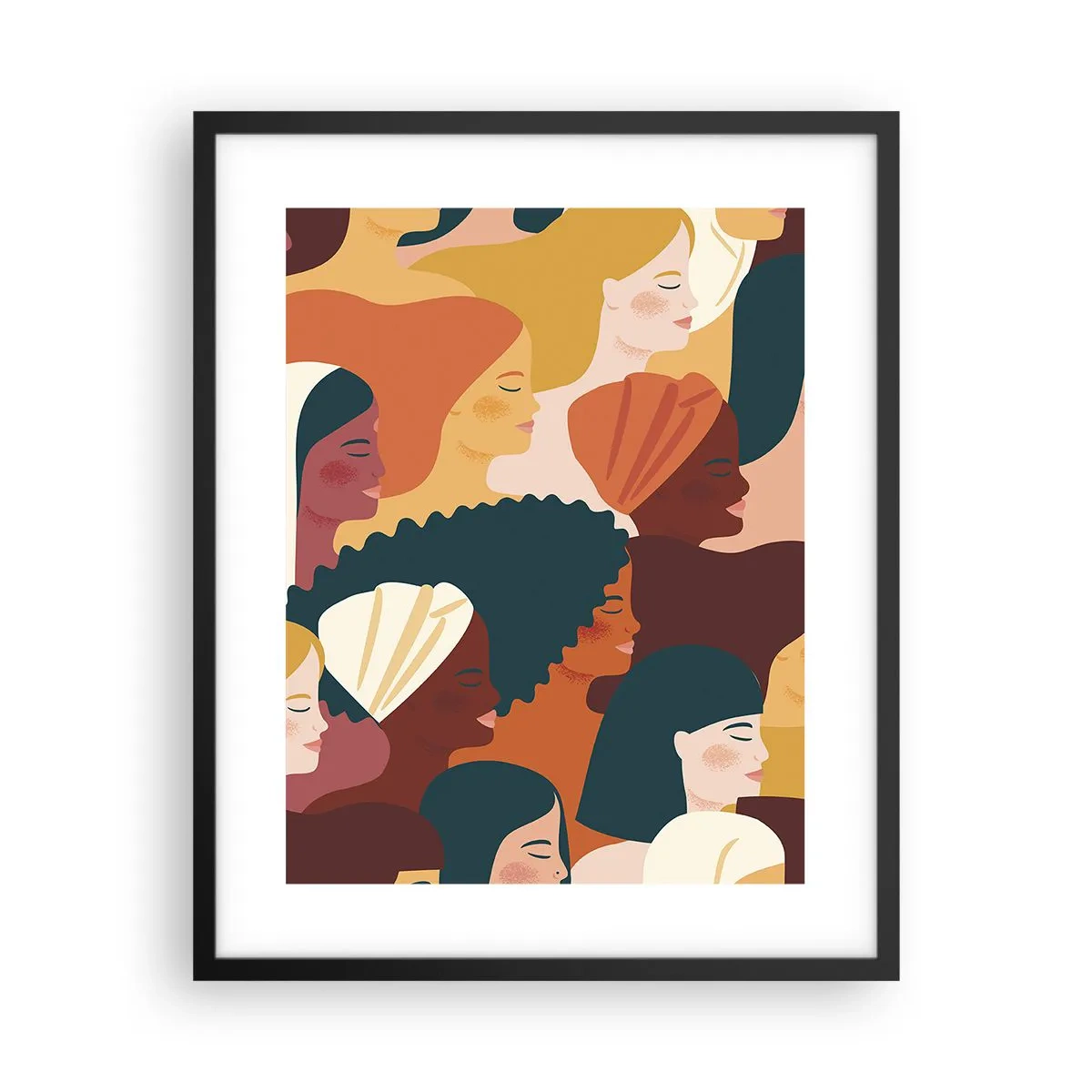 Poster in einem schwarzem Rahmen - Nur Weiblichkeit - 40x50 cm