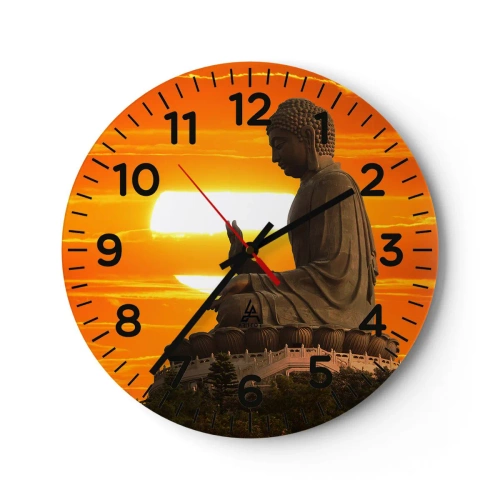 Wanduhr - Glasuhr - Keine Angst vor der Welt - 40x40 cm