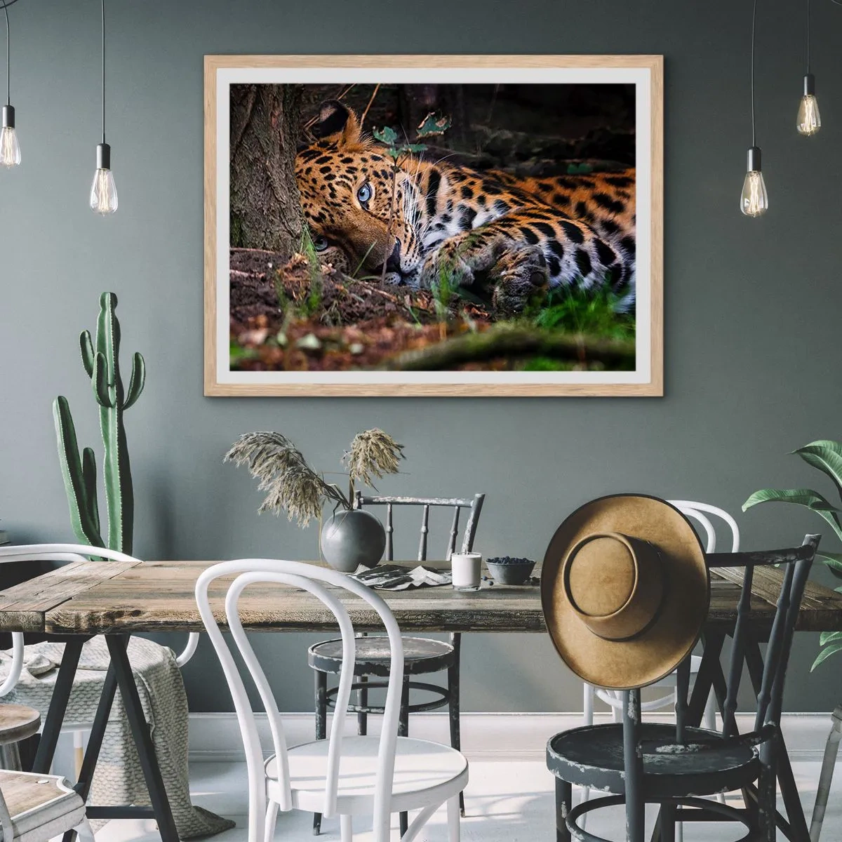 Poster in einem Rahmen aus heller Eiche - Vertrau mir - 91x61 cm