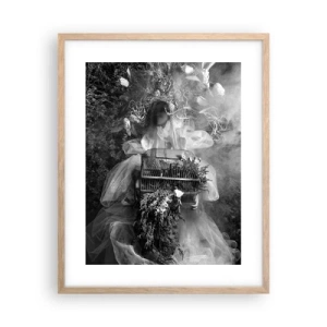 Poster in einem Rahmen aus heller Eiche - Mutter selbst - Natur - 40x50 cm