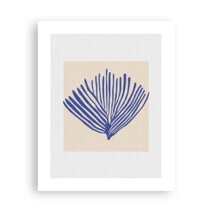 Poster - Blauer Fächer - 40x50 cm