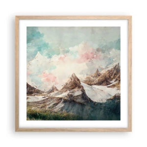 Poster in einem Rahmen aus heller Eiche - Felsklingen - 50x50 cm