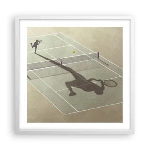 Poster in einem weißen Rahmen - Überwinde dich selbst - 50x50 cm