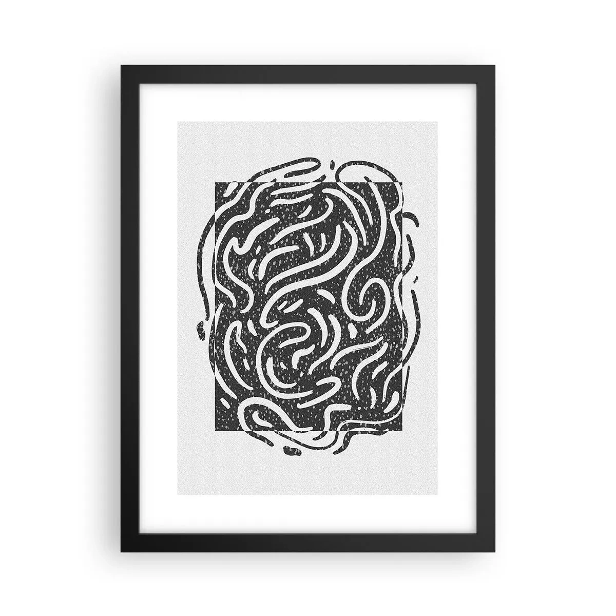 Poster in einem schwarzem Rahmen - Abstraktion: Freudentanz - 30x40 cm
