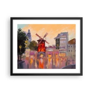 Poster in einem schwarzem Rahmen - Pariser Ikonen – Moulin Rouge - 50x40 cm