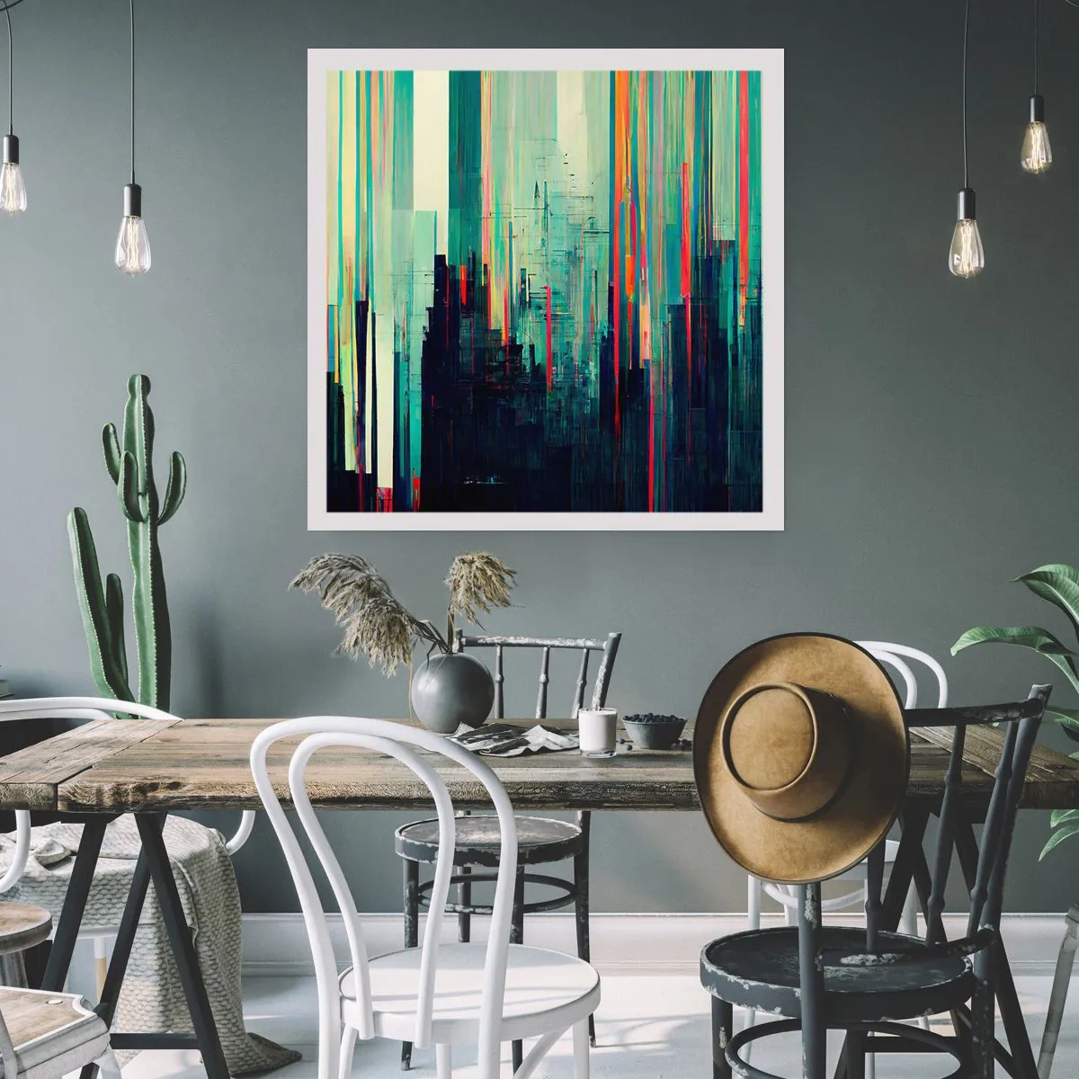 Poster - Futuristische Stadt - 40x40 cm