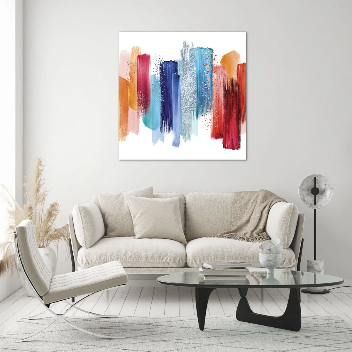 Glasbild - Bild auf glas - Auf und ab - 70x70 cm