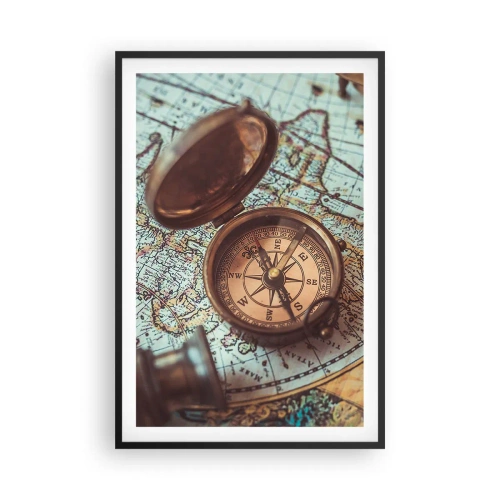 Poster in einem schwarzem Rahmen - Für den Abenteurer - 61x91 cm