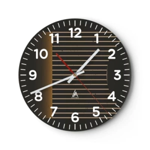 Wanduhr - Glasuhr - Die Dunkelheit erkunden - 30x30 cm