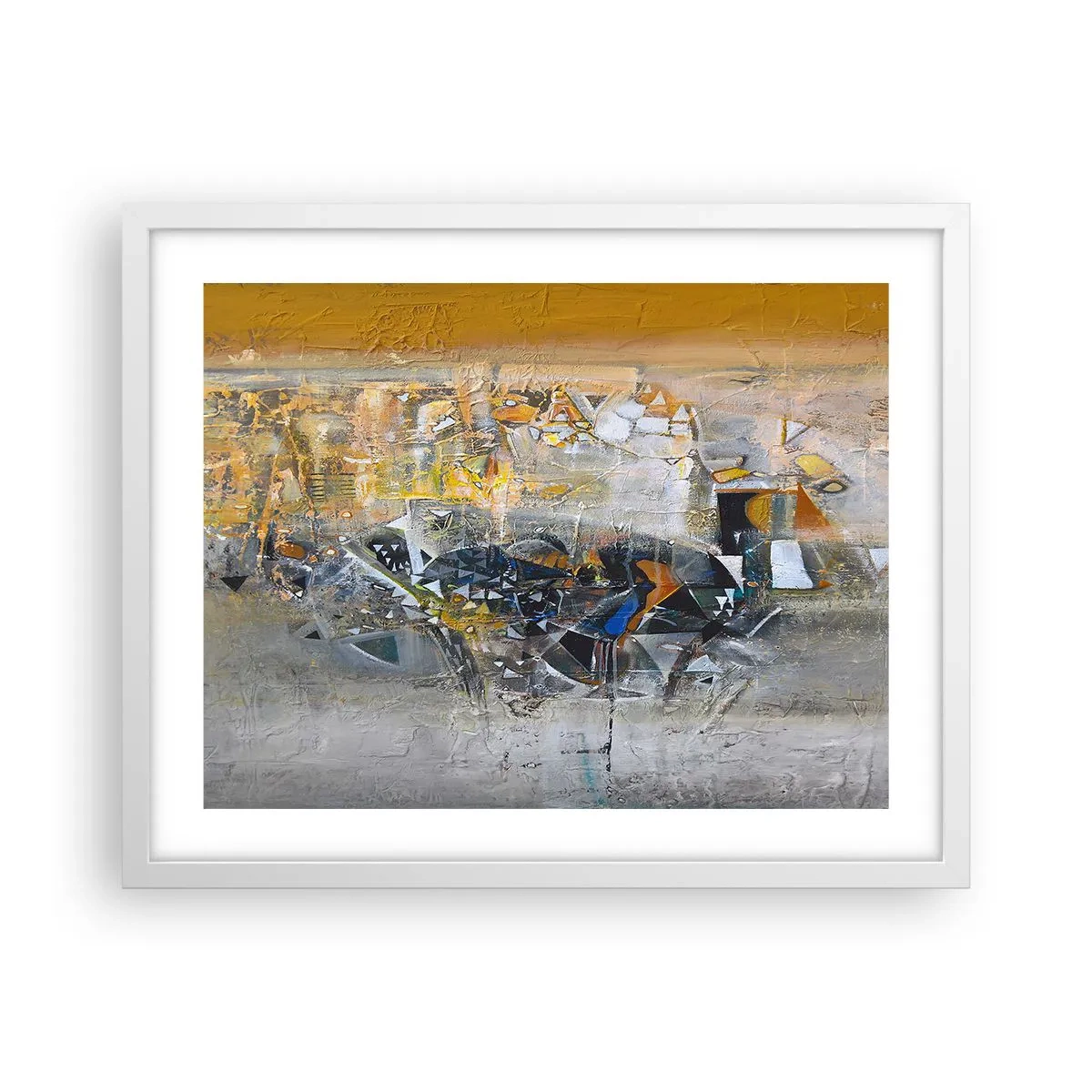 Poster in einem weißen Rahmen - Alles wird gut - 50x40 cm