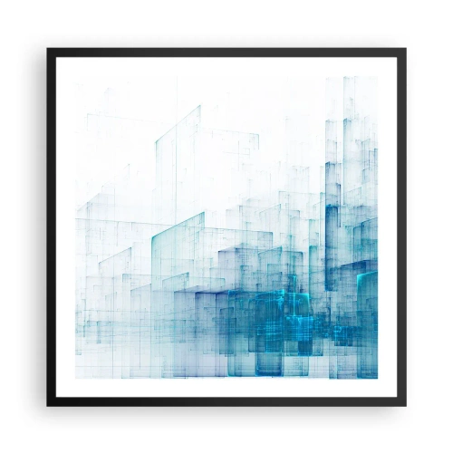 Poster in einem schwarzem Rahmen - Wie der Raum wgeschaffen urde - 60x60 cm