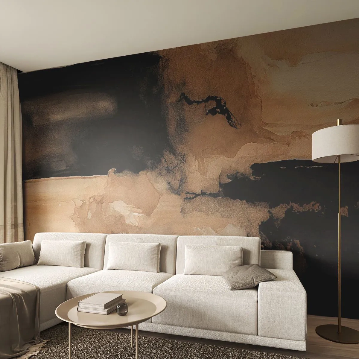 Fototapete Premium Canvas - Faszinierende Abstraktion - Abstraktion, Rauch, Minimalistisch - 350x256 cm