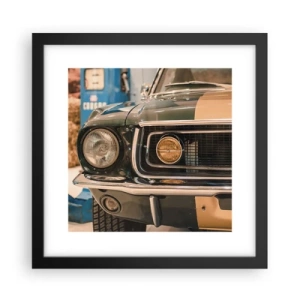Poster in einem schwarzem Rahmen - Treffen mit einer Legende - 30x30 cm