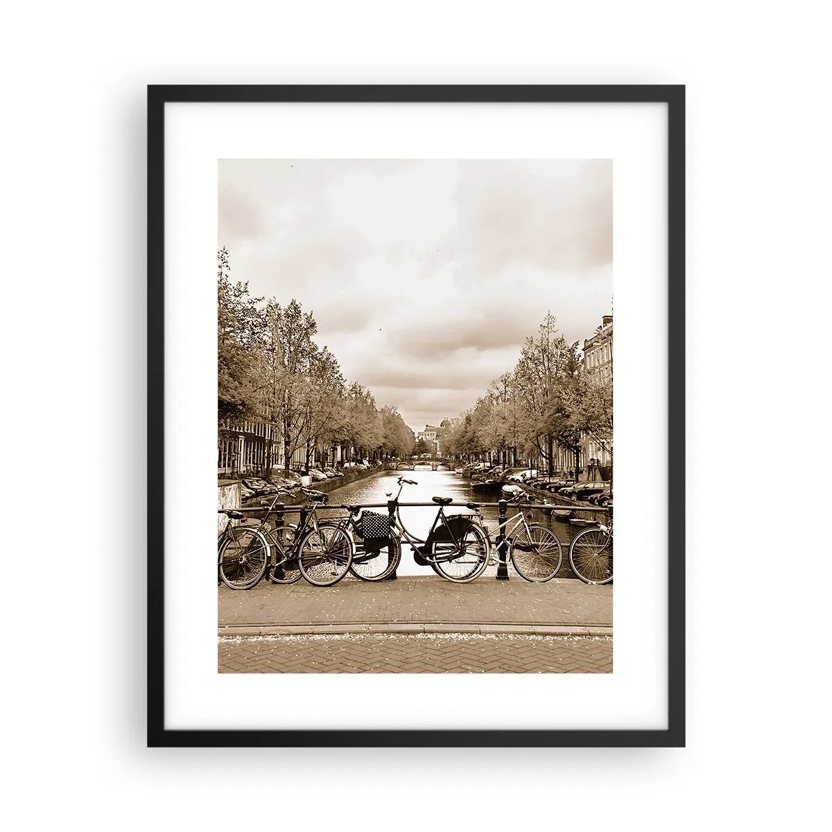 Poster in einem schwarzem Rahmen - Niederländische Atmosphäre - 40x50 cm