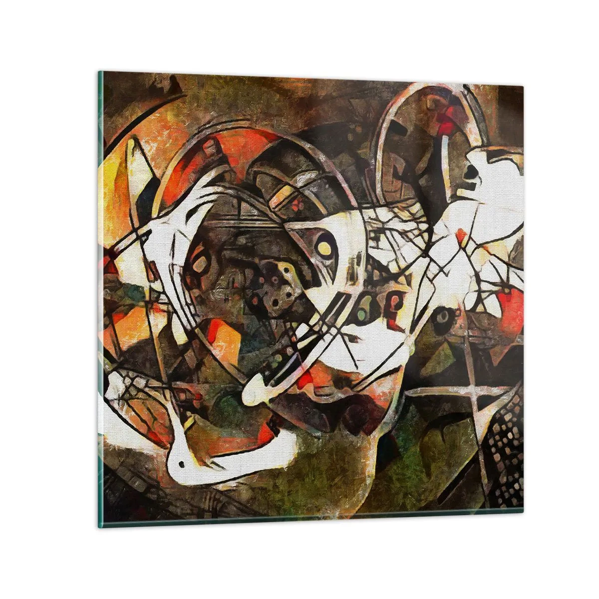 Glasbild - Bild auf glas - Hören Sie den Verkehr? - 70x70 cm