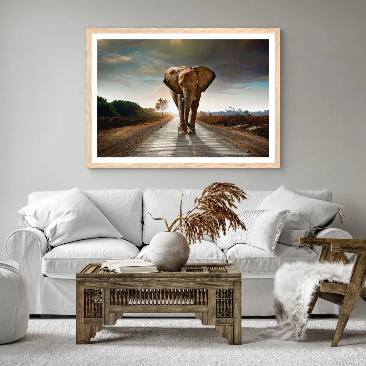 Poster in einem Rahmen aus heller Eiche - Und schon gar nicht in einem Porzellanlager - 40x30 cm