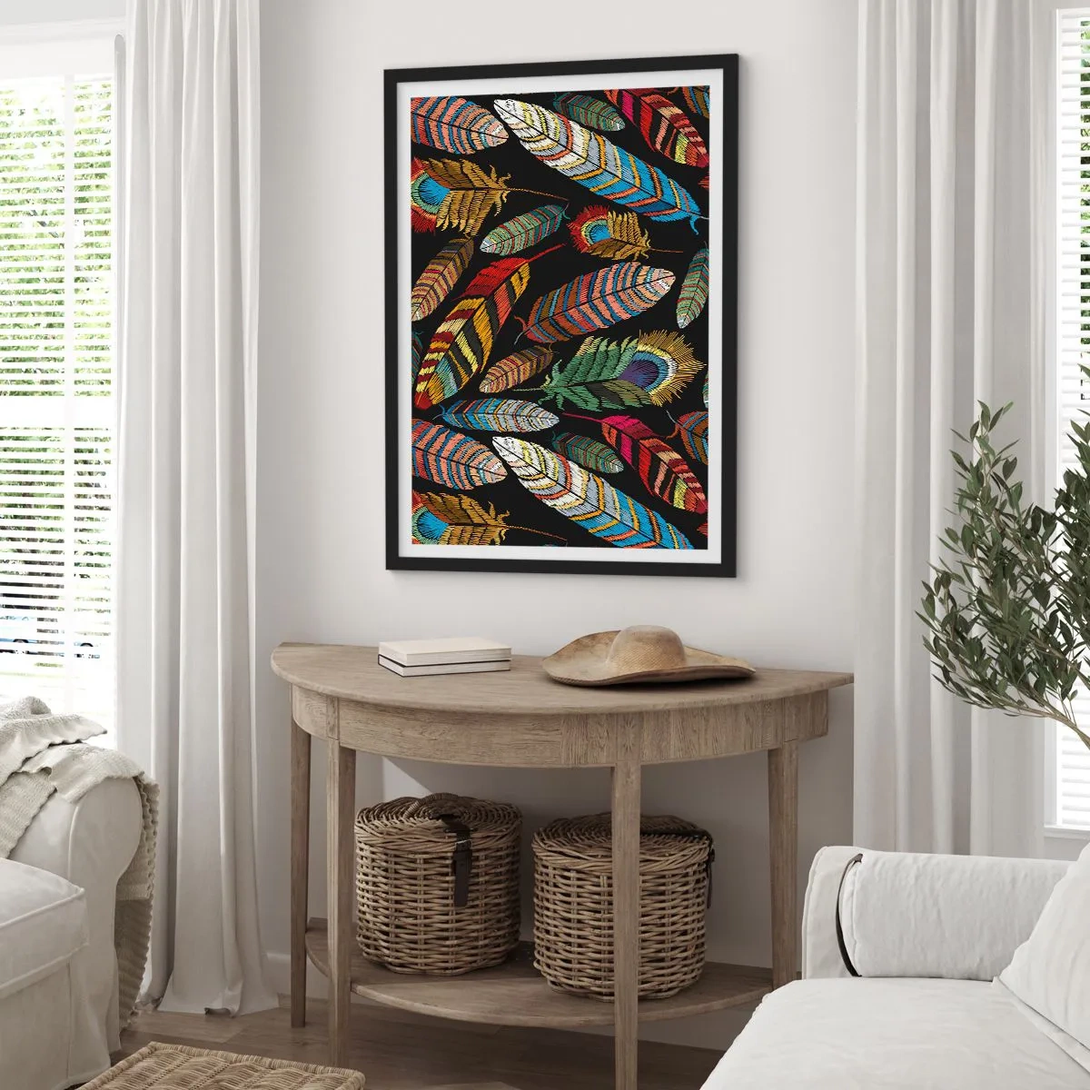 Poster in einem schwarzem Rahmen - Der Vogelkarneval - 30x40 cm