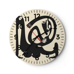 Wanduhr - Glasuhr - Fast wie Picasso - 30x30 cm