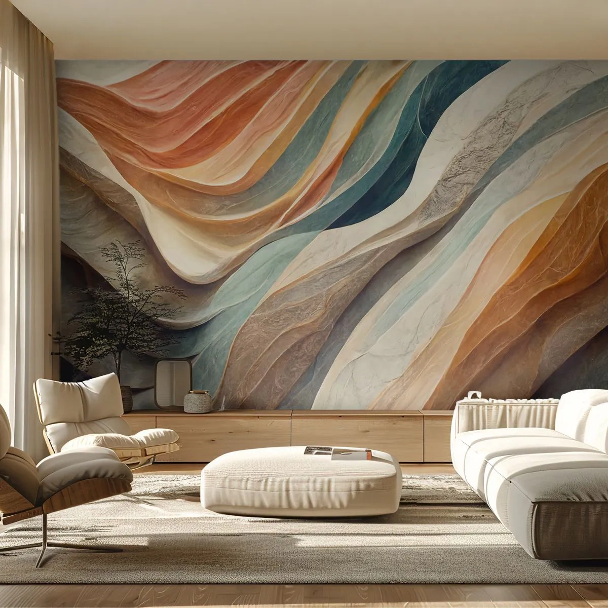 Fototapete Premium Canvas - Moment vor der Veränderung - Textur, Muster, Hell - 400x280 cm