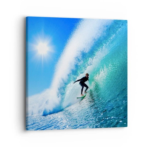 Bild auf Leinwand - Leinwandbild - Durch das große Blau - 30x30 cm