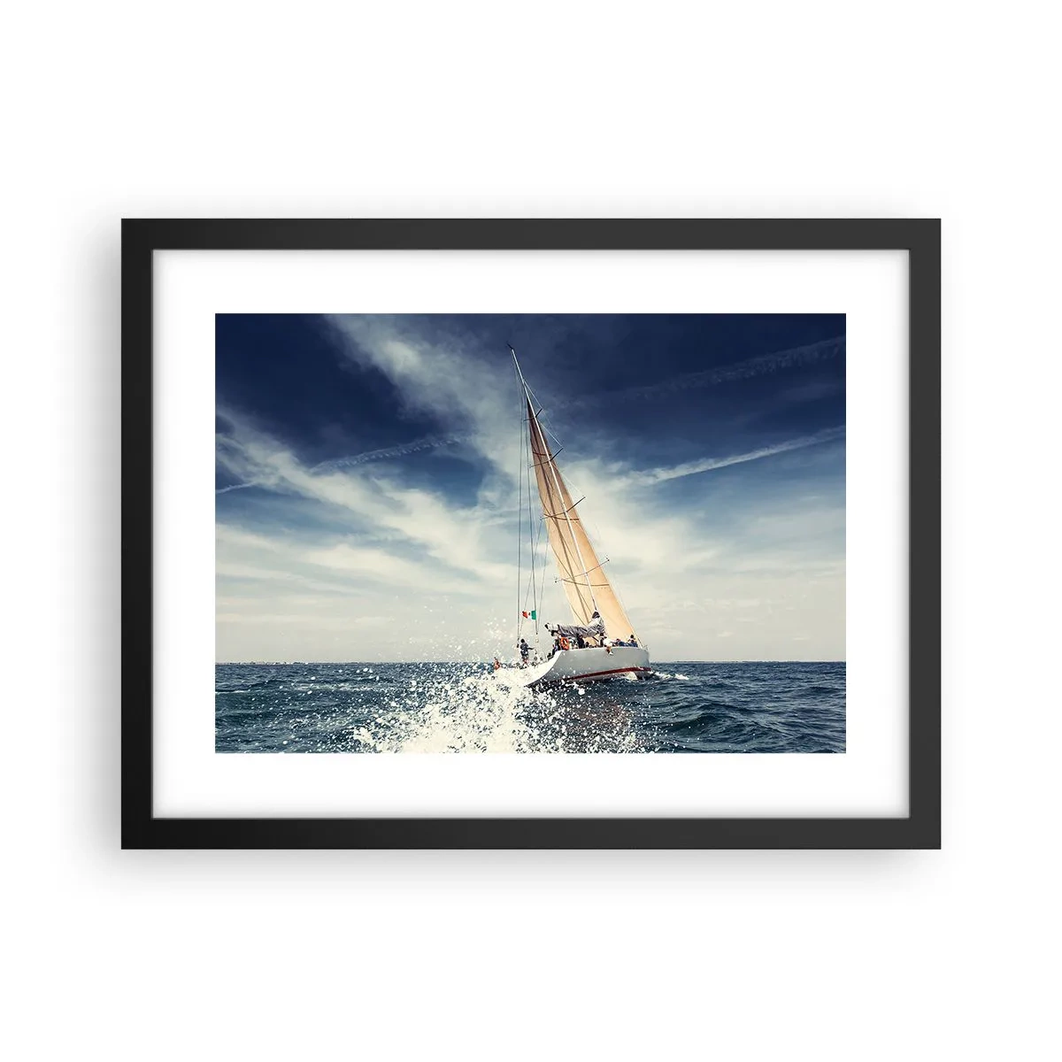 Poster in einem schwarzem Rahmen - Sie werden uns nicht einholen! - 40x30 cm