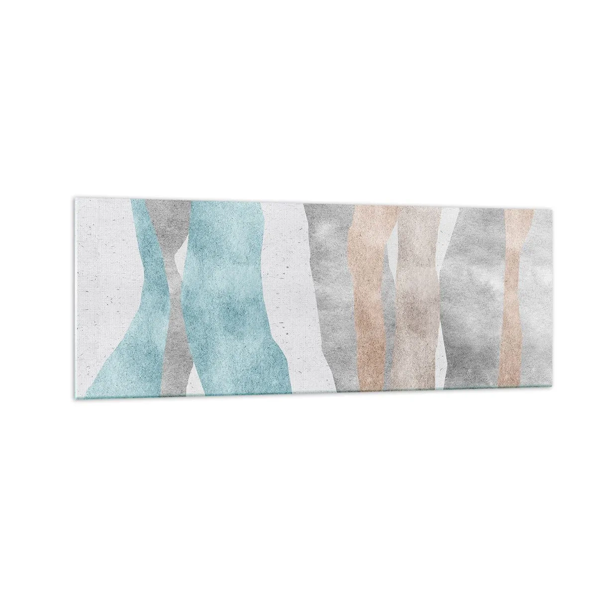 Glasbild - Bild auf glas - Abstrakte Streifen in Pastelltönen - 140x50cm - Studie über Nähe - Moderne Wanddekoration für Wohnzimmer und Schlafzimmer ARTTOR