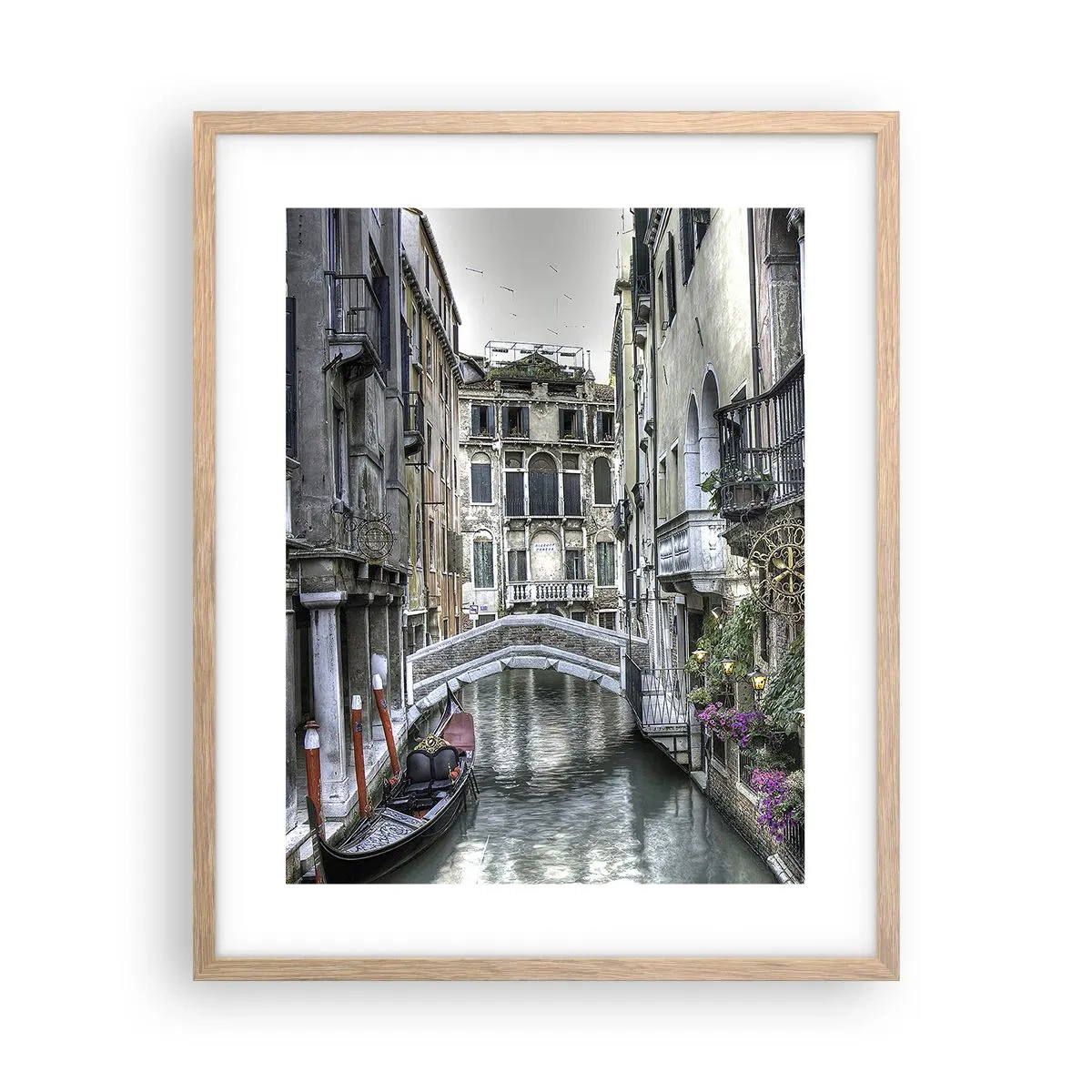 Poster in einem Rahmen aus heller Eiche - Seit Jahrhunderten in stiller Besinnung - 40x50 cm