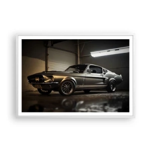 Poster in einem weißen Rahmen - Zurück in die Vergangenheit - 100x70 cm