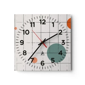 Wanduhr - Glasuhr - Gefangen. Wir oder sie? - 30x30 cm