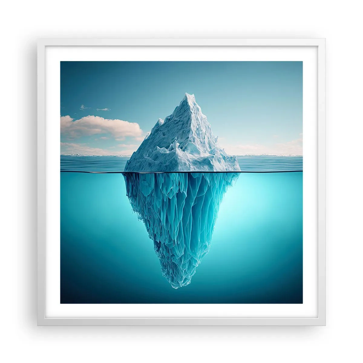 Poster in einem weißen Rahmen - Königin des Eises - 60x60 cm