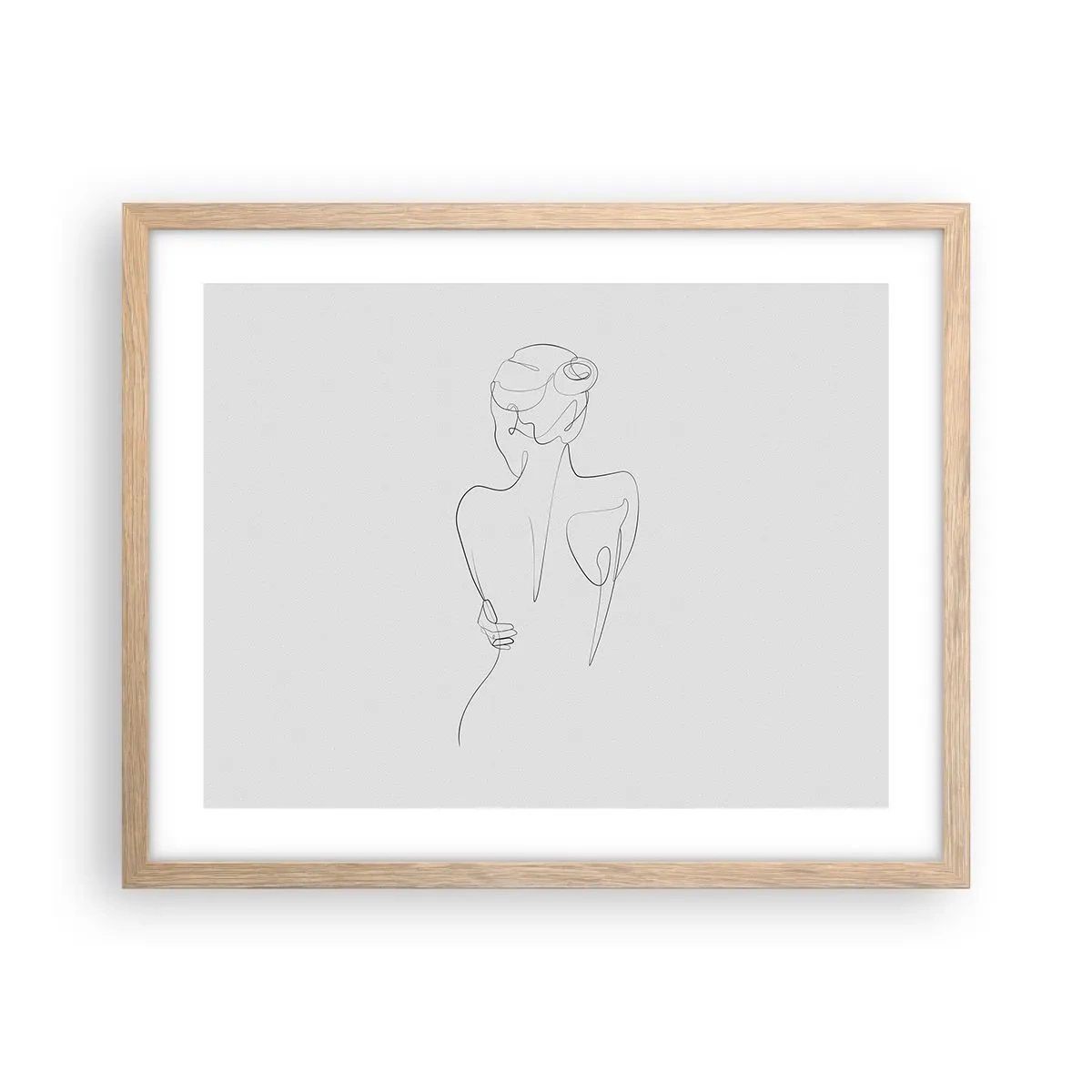 Poster in einem Rahmen aus heller Eiche - Körpermusik - 50x40 cm