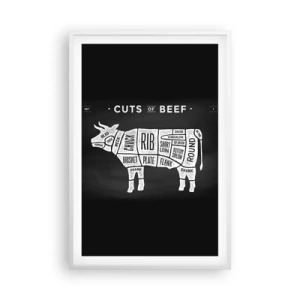 Poster in einem weißen Rahmen - Metzger Grundierung - 61x91 cm