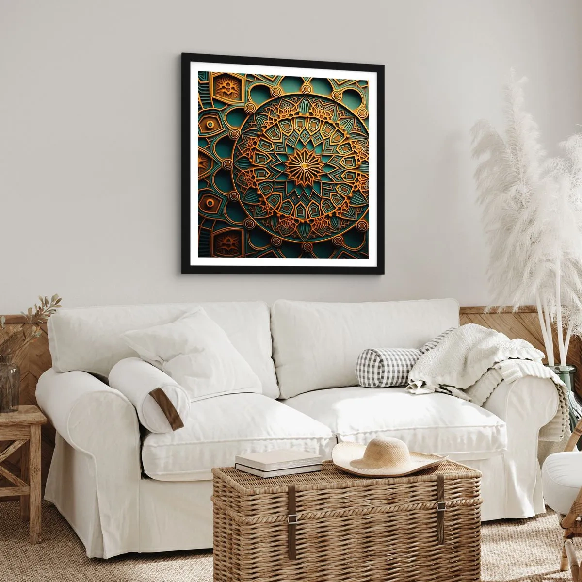 Poster in einem schwarzem Rahmen - In arabischer Atmosphäre - 50x50 cm