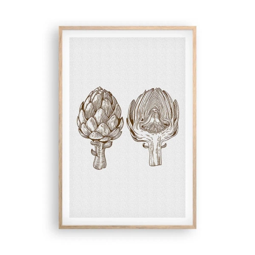Poster in einem Rahmen aus heller Eiche - Anatomie-Lektion - 61x91 cm