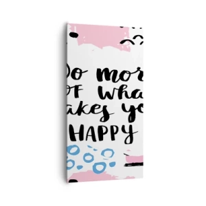 Bild auf Leinwand - Leinwandbild - Wie man glücklich wird - 65x120 cm