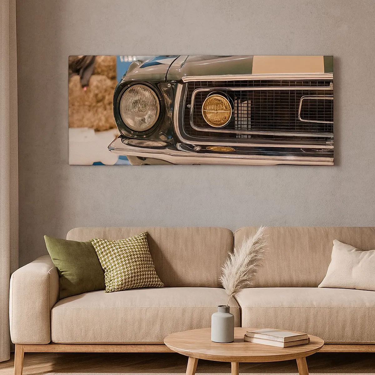 Bild auf Leinwand - Leinwandbild - Treffen mit einer Legende - 100x40 cm