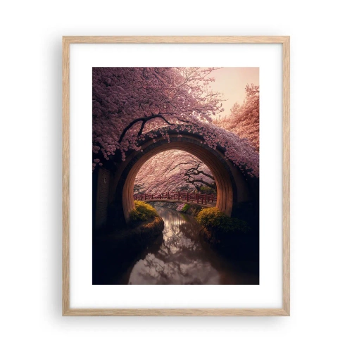 Poster in einem Rahmen aus heller Eiche - Japanischer Frühling - 40x50 cm