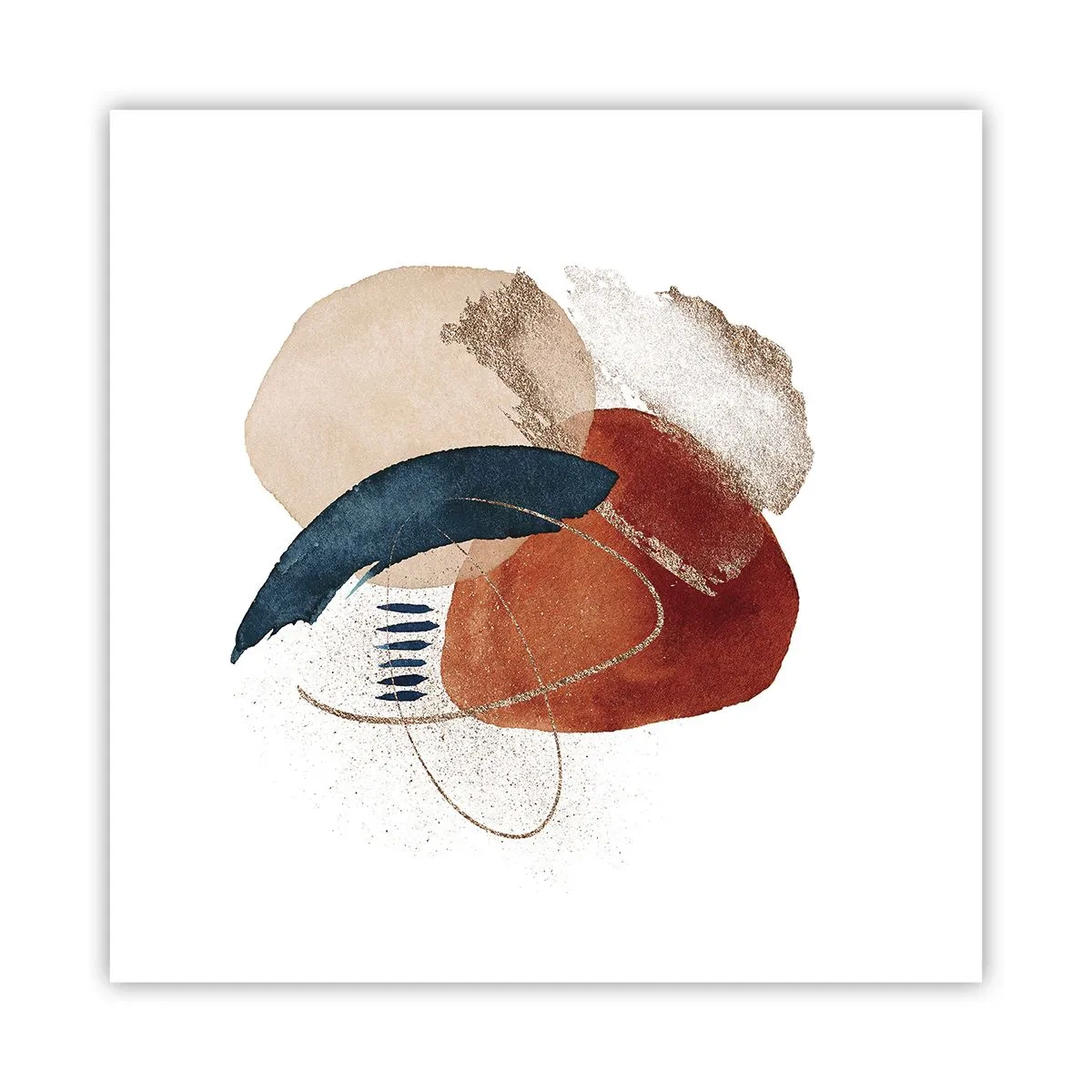 Poster - Ovale Komposition - 60x60 cm