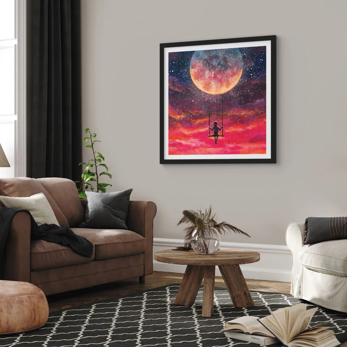 Poster in einem schwarzem Rahmen - Traum - 50x50 cm