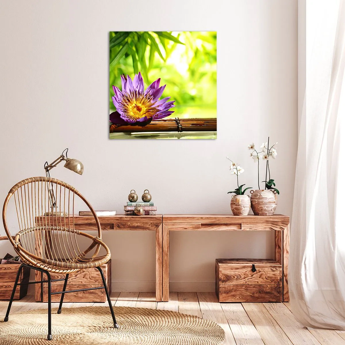 Bild auf Leinwand - Leinwandbild - In der asiatischen Sonne - 40x40 cm