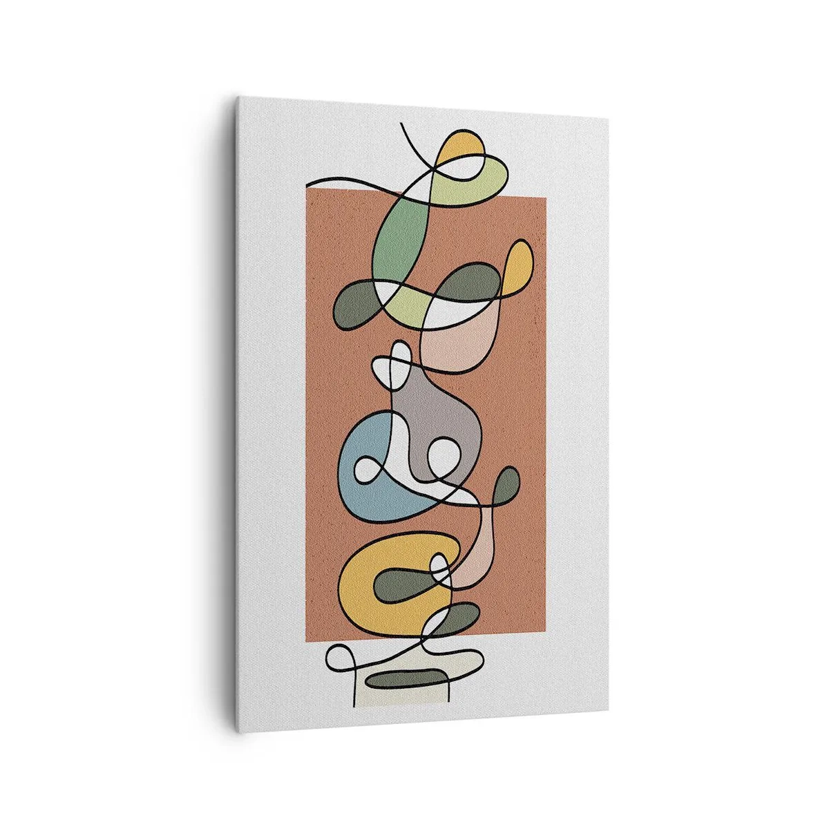 Bild auf Leinwand - Leinwandbild - Abstraktion: bunter Tanz - 80x120 cm