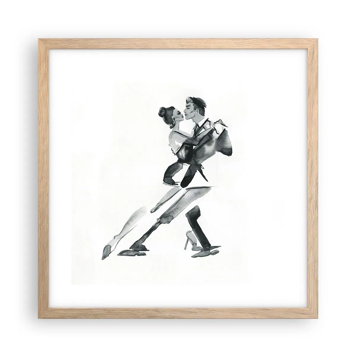 Poster in einem Rahmen aus heller Eiche - In einem Schlag - 40x40 cm