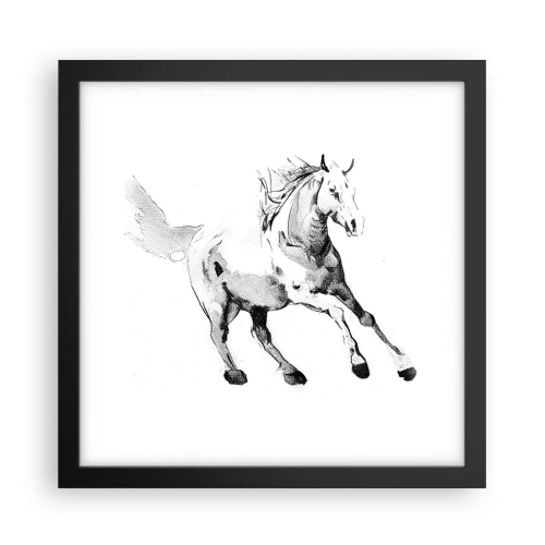 Poster in einem schwarzem Rahmen - Ungezähmte Seele - 30x30 cm